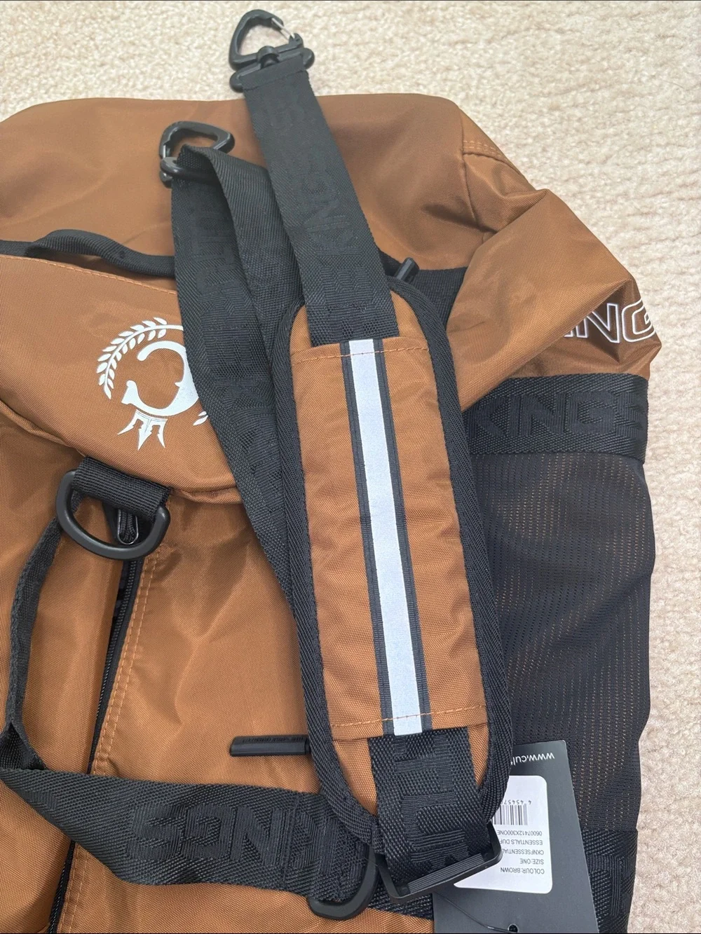 Culture Kings Brown & Black Duffel Bag with Removable Strap
